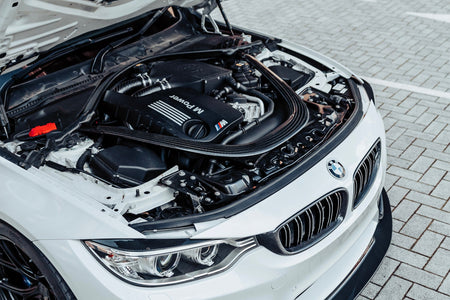CSF 8082 installed in a BMW F8x engine bay, wide view
