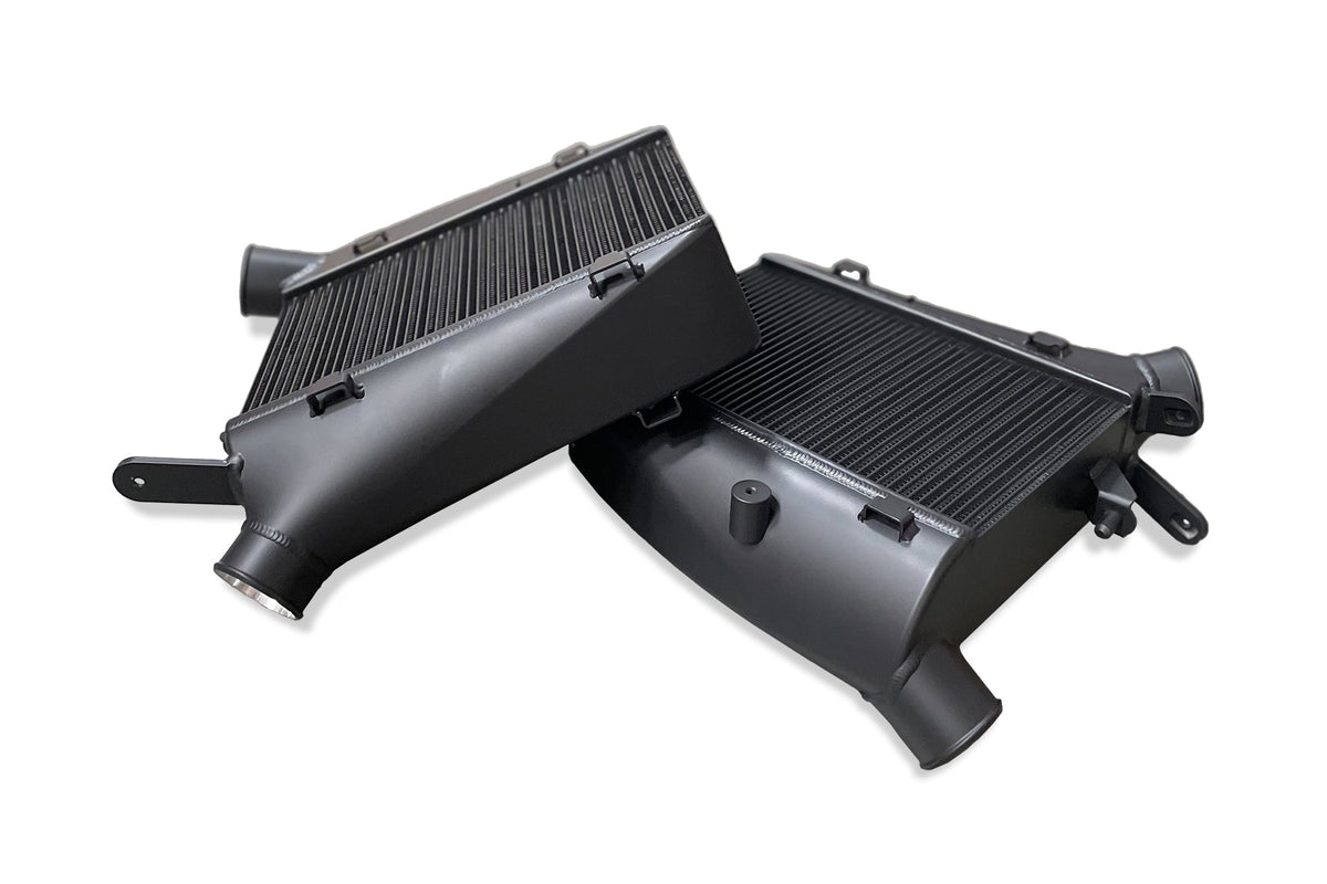 CSF 8194B left-and-right Audi C8 RS6 and RS7 intercoolers in Thermal Dispersion Black