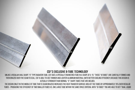 CSF B-tube radiator core technology diagram
