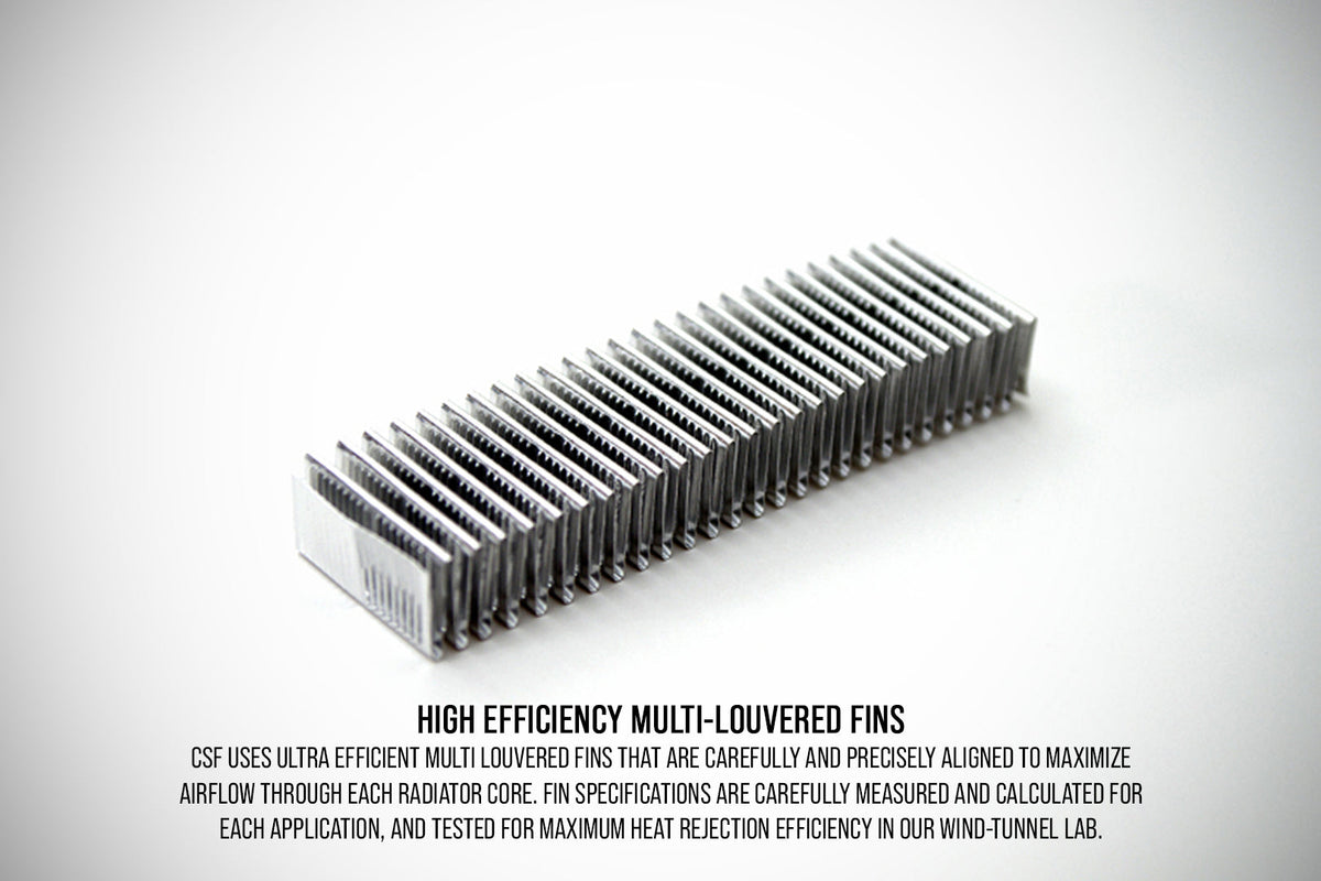 CSF high-efficiency multi-louvered radiator fin technology diagram