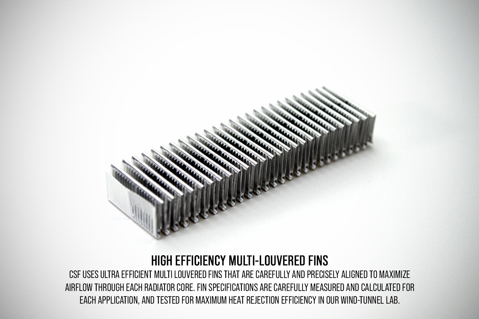 CSF high-efficiency multi-louvered radiator fin technology diagram