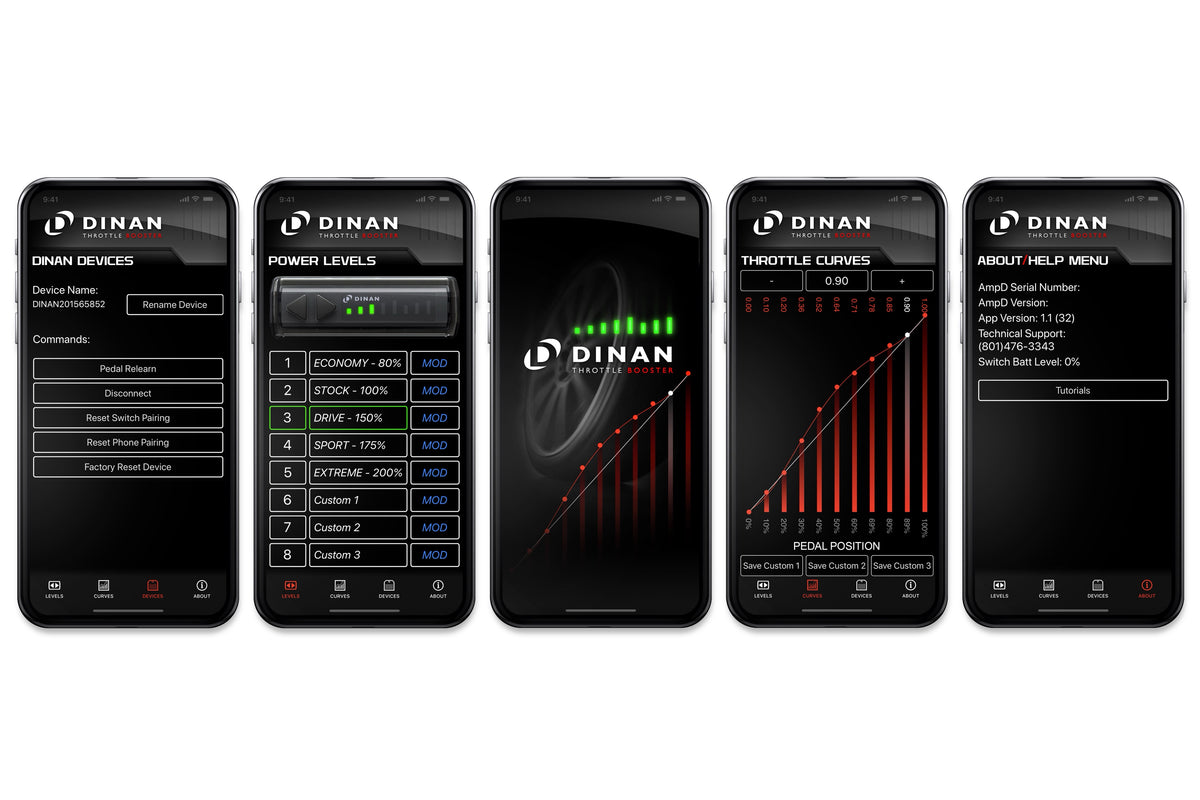 Dinan D440-1700 Throttle Booster controller and app view 2