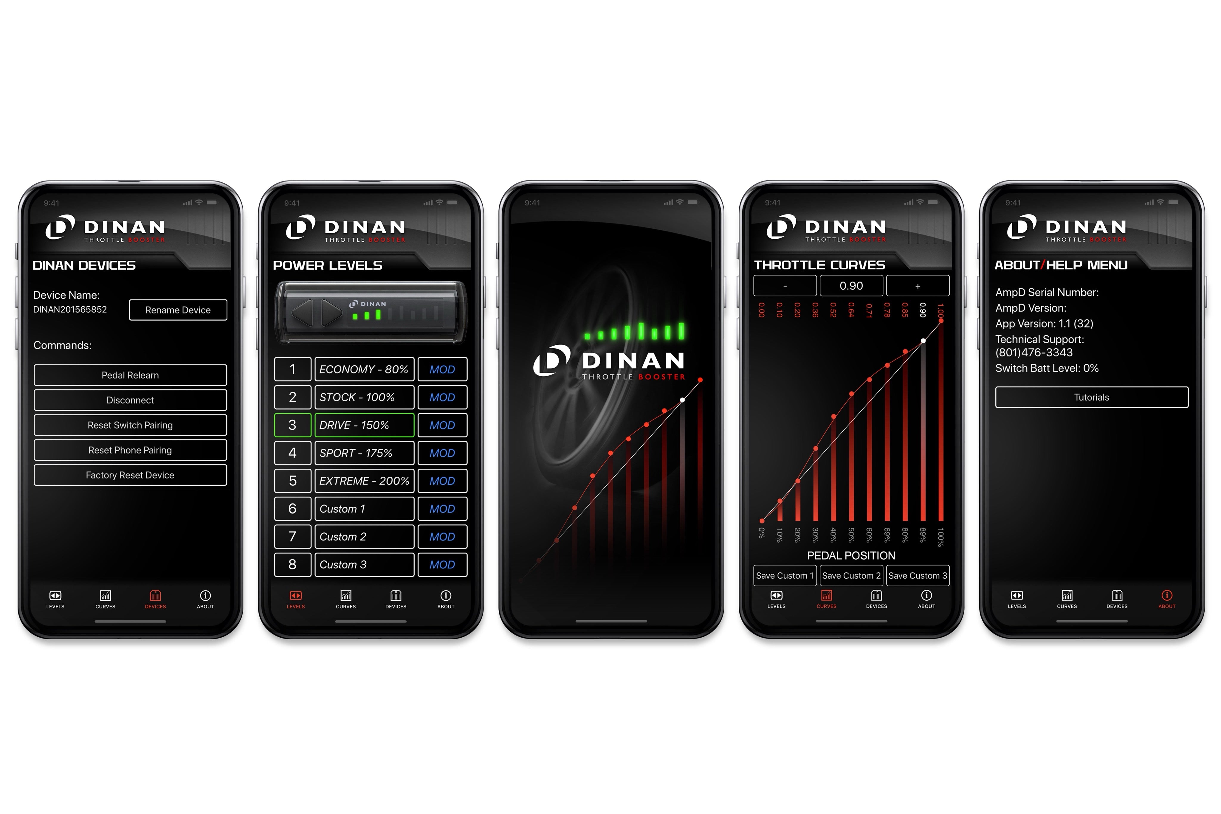 Dinan D440-1700 Throttle Booster controller and app view 2