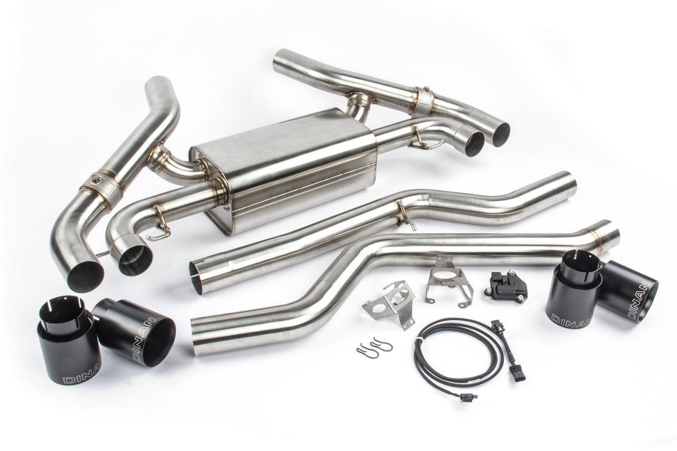 Dinan D660-0085-BLK axle-back exhaust for BMW M340i and M440i view 1