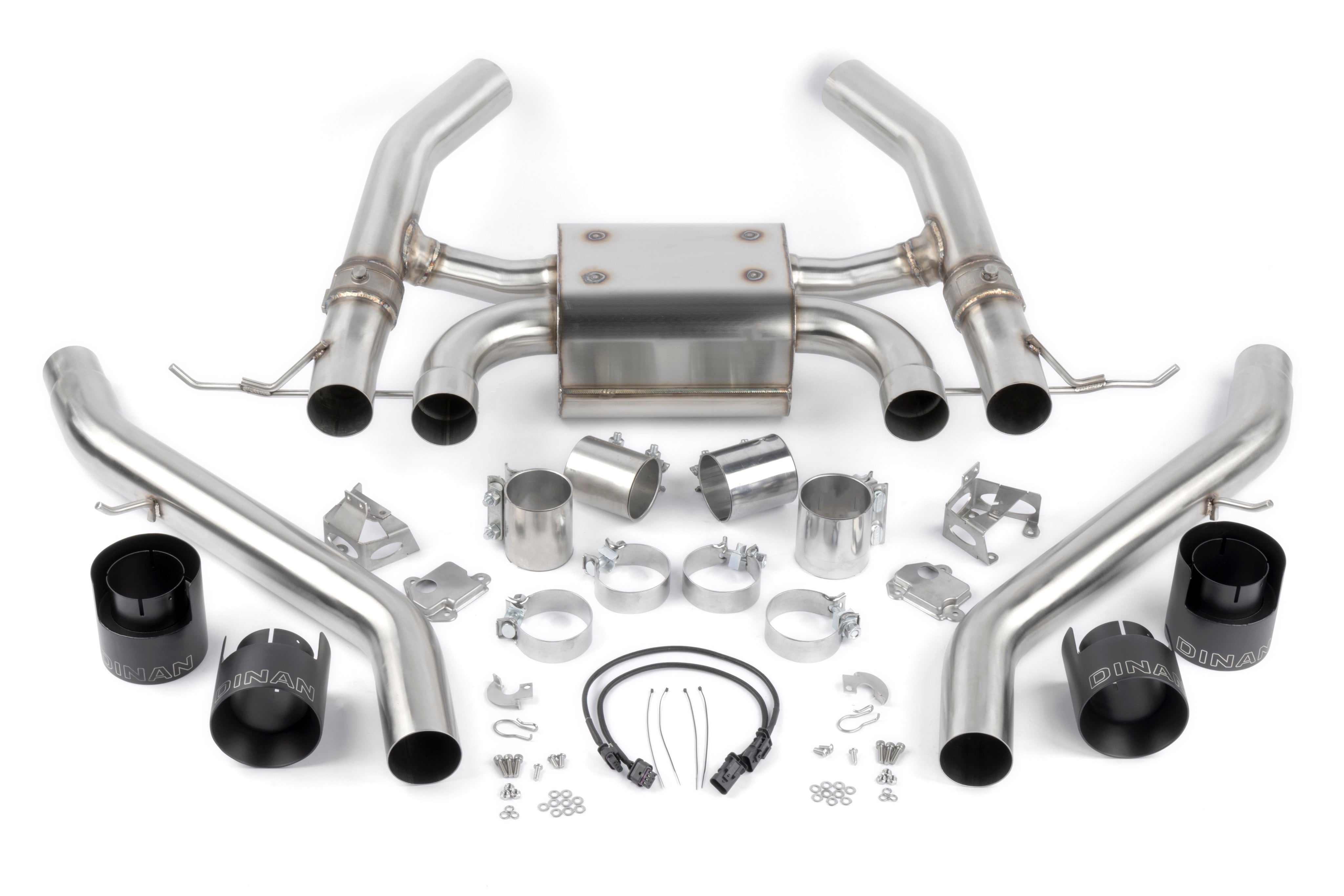Dinan D660-0093-BLK valved axle-back exhaust for BMW G80 M3 and G82 G83 M4 view 1