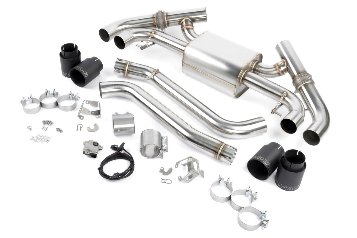 Dinan D660-0098-BLK valved axle-back exhaust for 2022 to 2026 BMW G42 M240i view 1