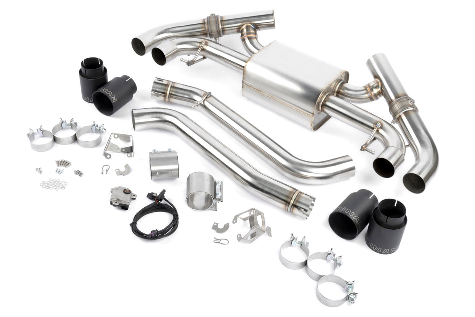 Dinan D660-0098-BLK valved axle-back exhaust for 2022 to 2026 BMW G42 M240i view 1