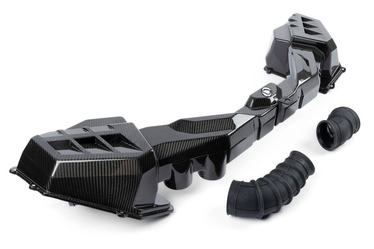 Dinan D760-0063 gloss carbon fiber cold air intake for BMW M2 M3 and M4 view 1