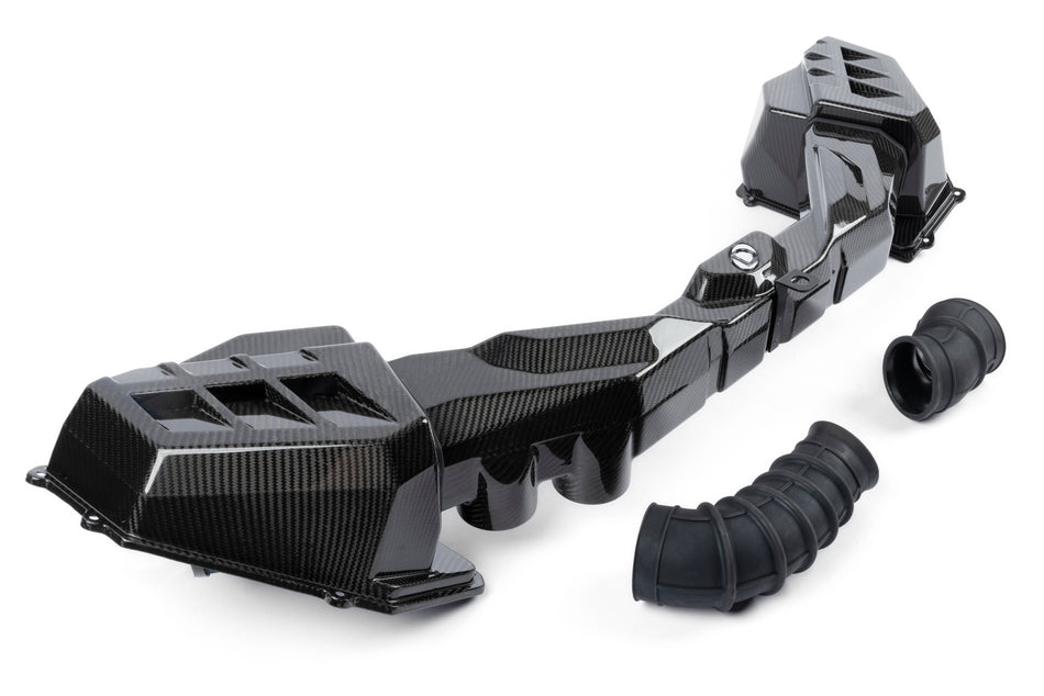 Dinan D760-0063 gloss carbon fiber cold air intake for BMW M2 M3 and M4 view 1