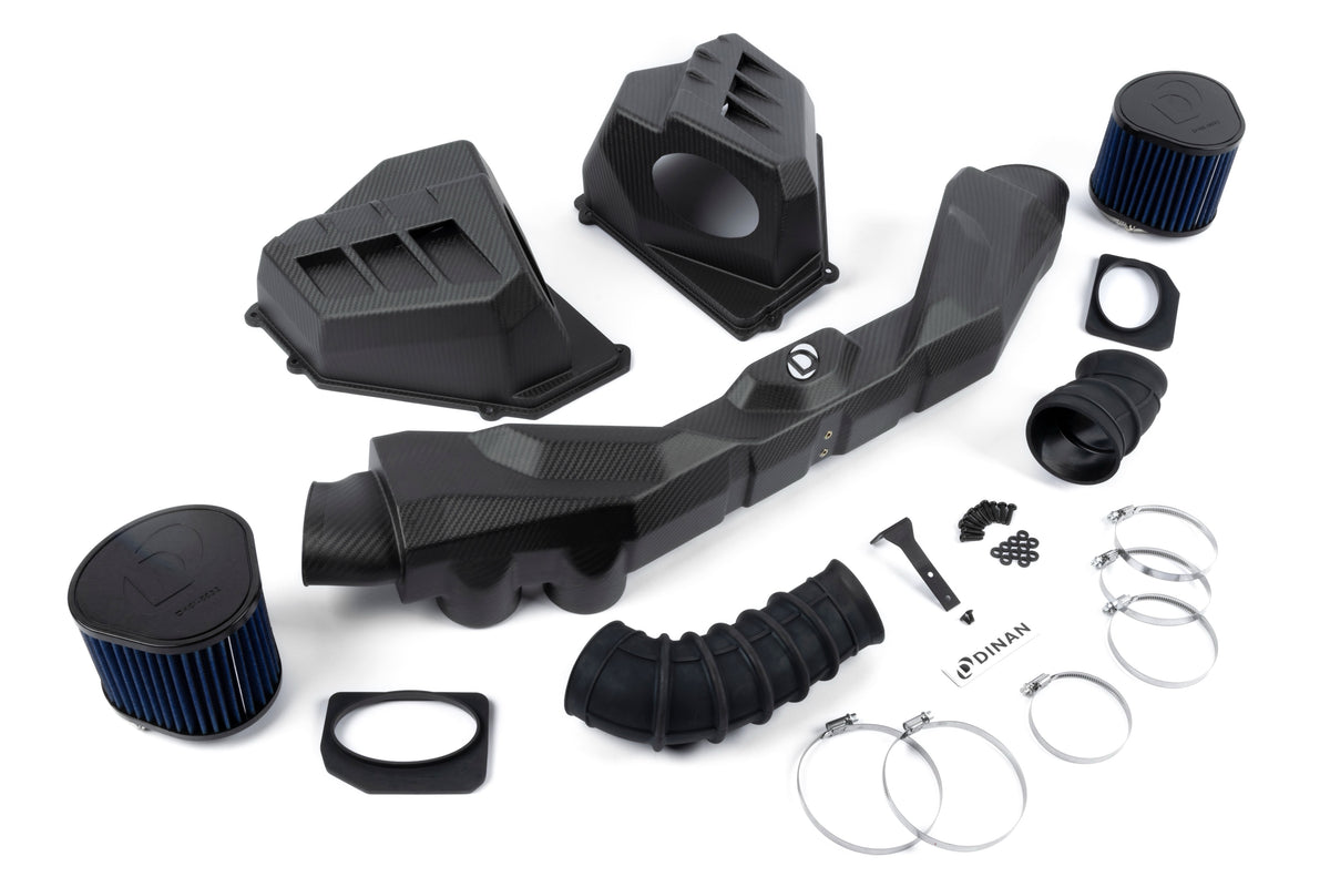 Dinan D760-0063-B matte carbon fiber cold air intake for BMW M2 M3 and M4 view 2
