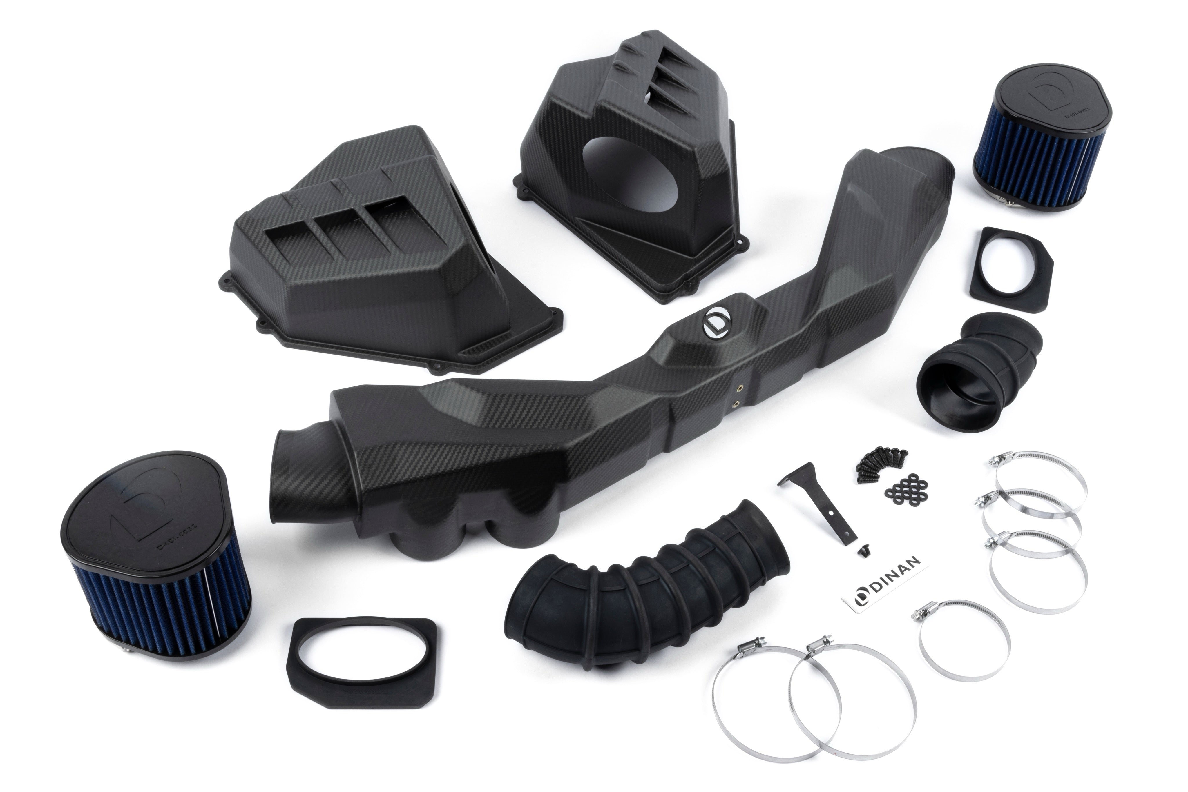 Dinan D760-0063-B matte carbon fiber cold air intake for BMW M2 M3 and M4 view 2