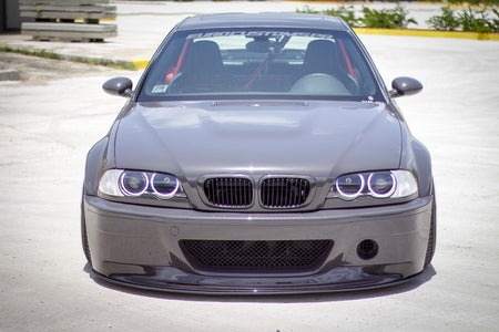 EuroCustomsPR BMW E46 M3 with CSL style front bumper and custom front splitter