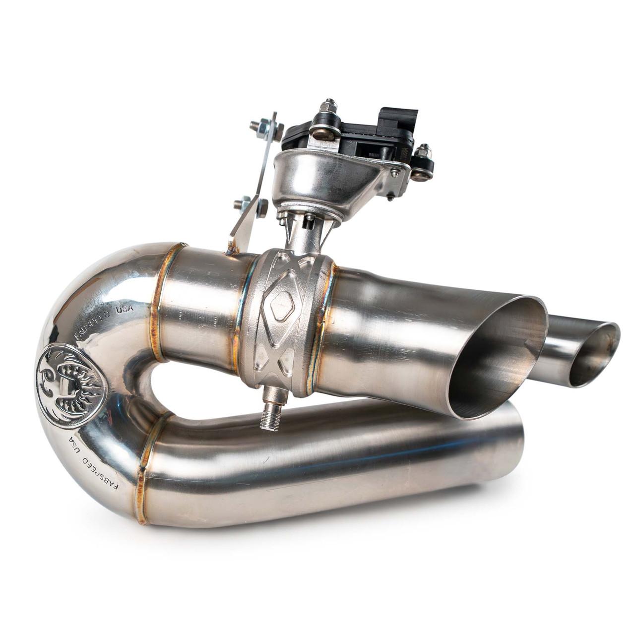 Fabspeed Porsche 992.2 Turbo S Valved Side Muffler Bypasses - image 3