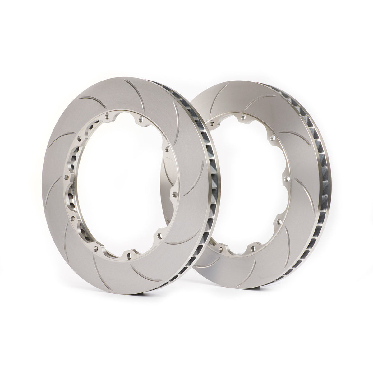 Pair of GiroDisc D1-203 front replacement rotor rings with hardware for GiroDisc A1-203 hats