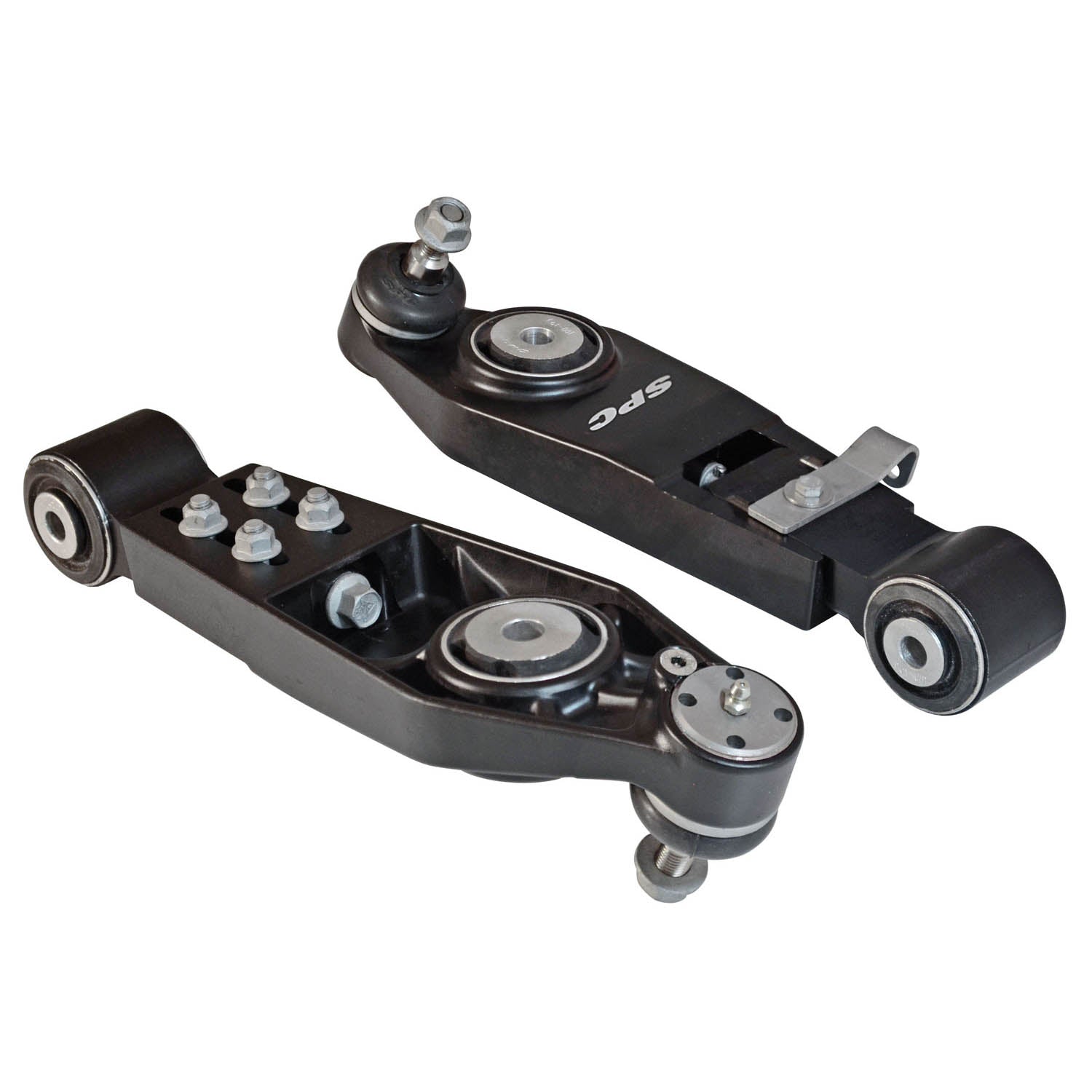 SPC Performance 72610 adjustable Porsche camber arm pair, complete product view