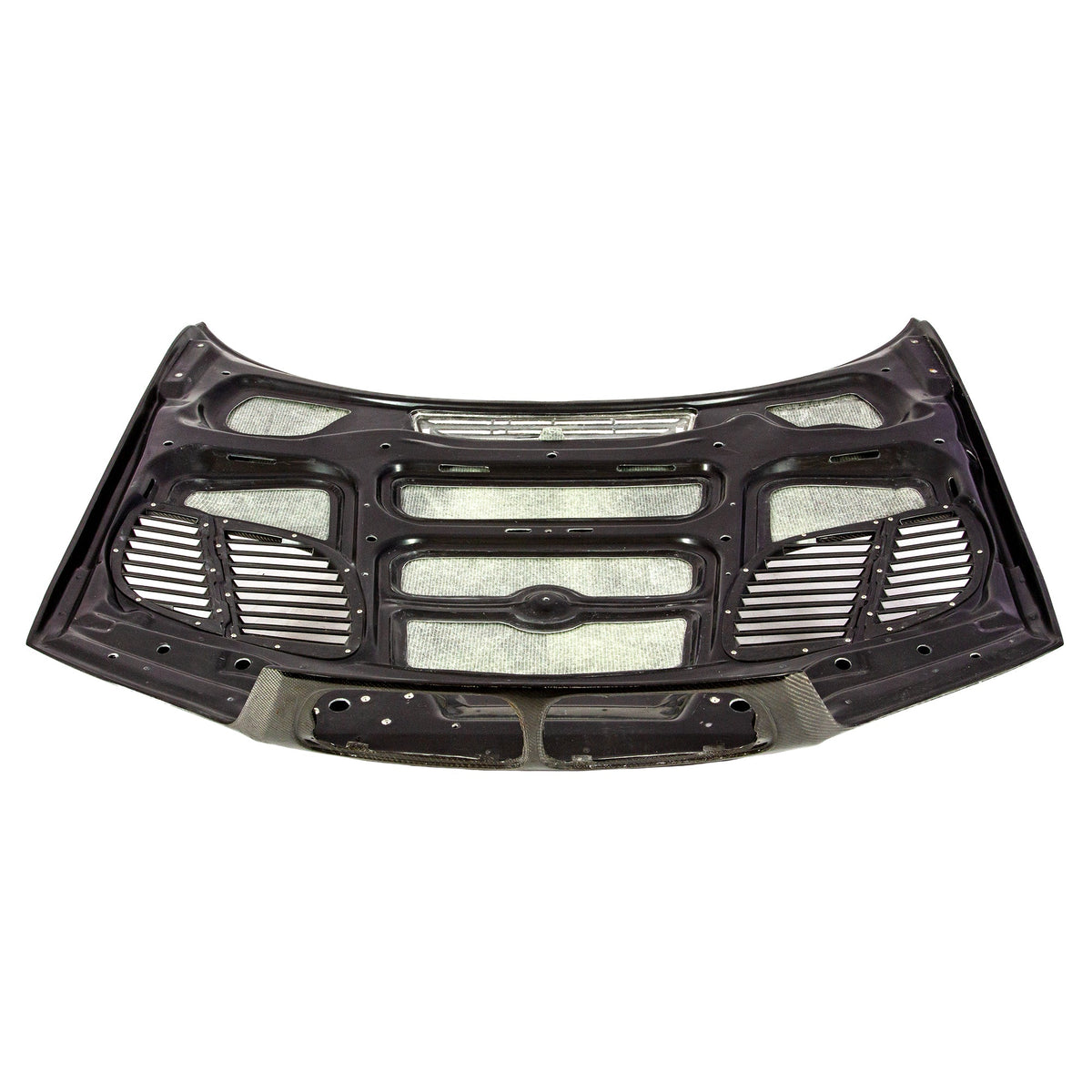 Suvneer E46 M3 GTR-designed carbon-fiber hood angle view