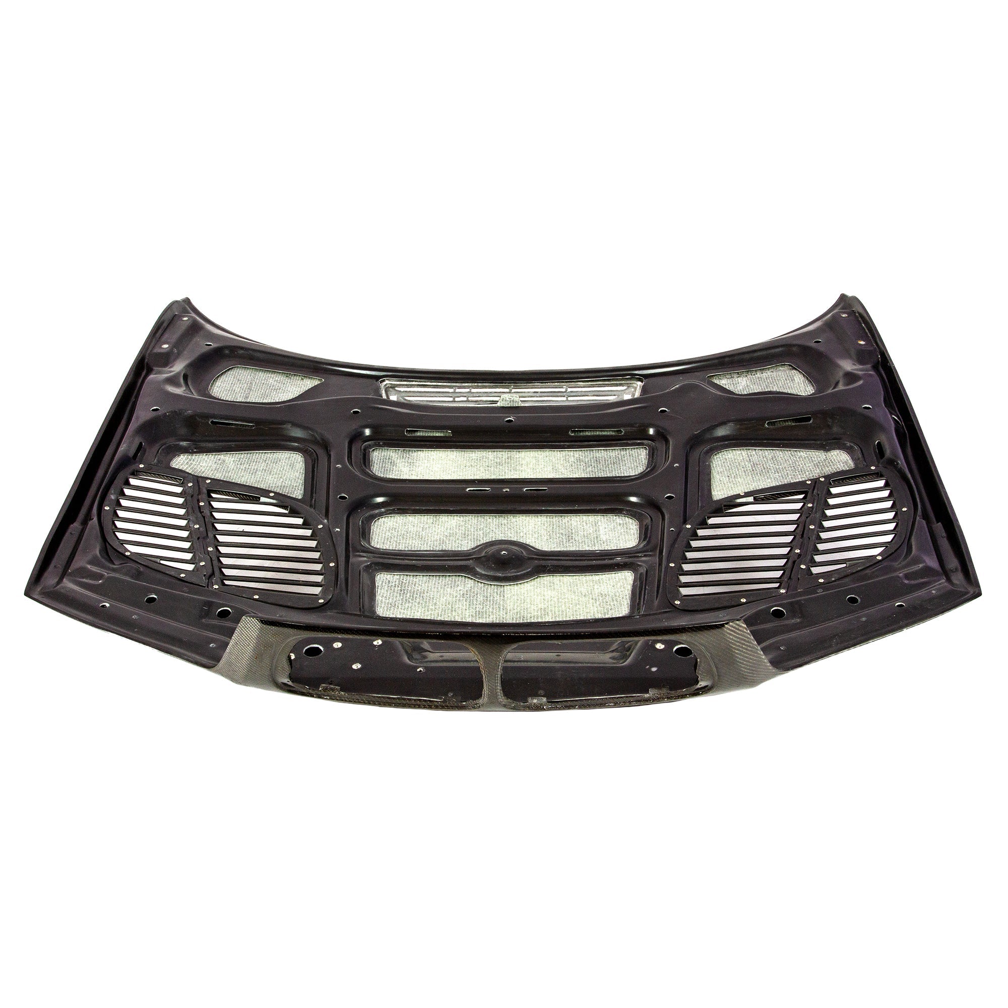 Suvneer E46 M3 GTR-designed carbon-fiber hood angle view