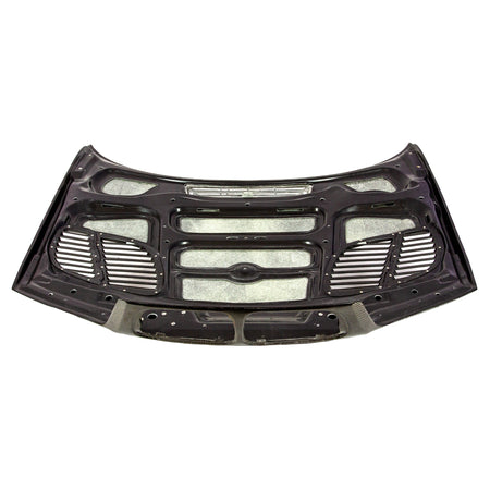 Suvneer E46 M3 GTR-designed carbon-fiber hood angle view