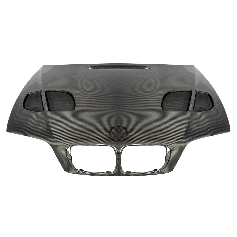 Suvneer GTR-designed carbon-fiber hood for BMW E46 M3