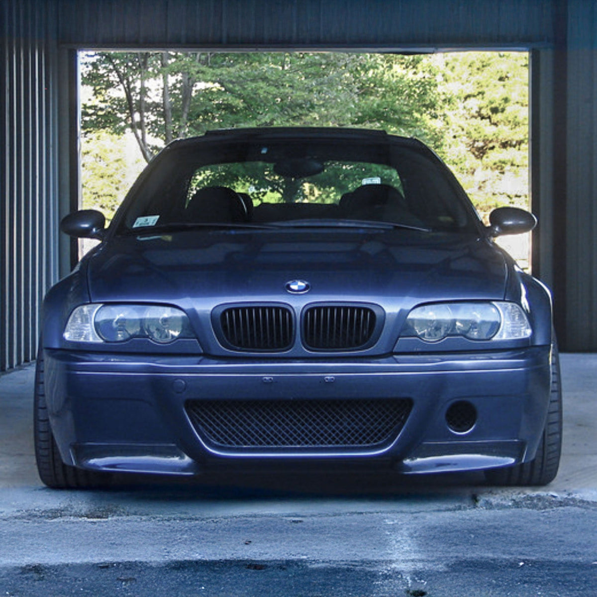 Suvneer CSL style front bumper installed on a BMW E46 M3