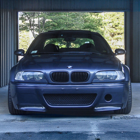 Suvneer CSL style front bumper installed on a BMW E46 M3