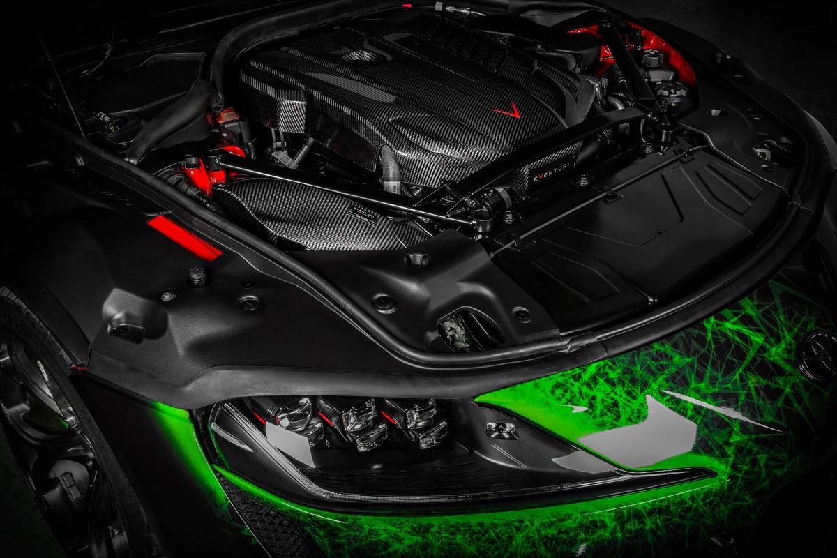Eventuri Toyota Supra MK5 engine bay view 1