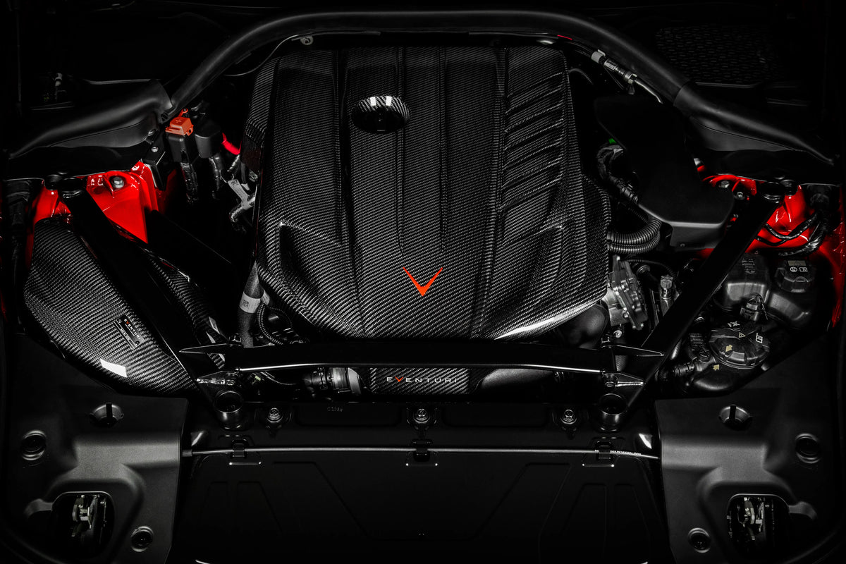 Eventuri Toyota Supra MK5 engine bay view 4