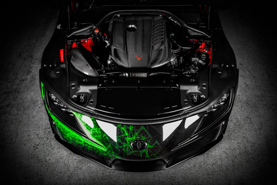 Eventuri Toyota Supra MK5 carbon engine cover installed
