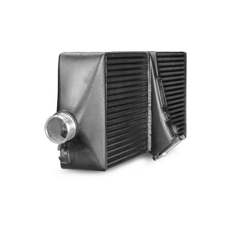 Side view of Wagner Tuning 200001181 intercooler and carbon air ducts