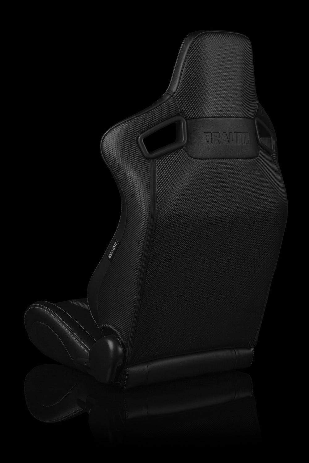 Elite-X Series Sport Seats - Black Leatherette / Carbon Fiber (White Stitching)