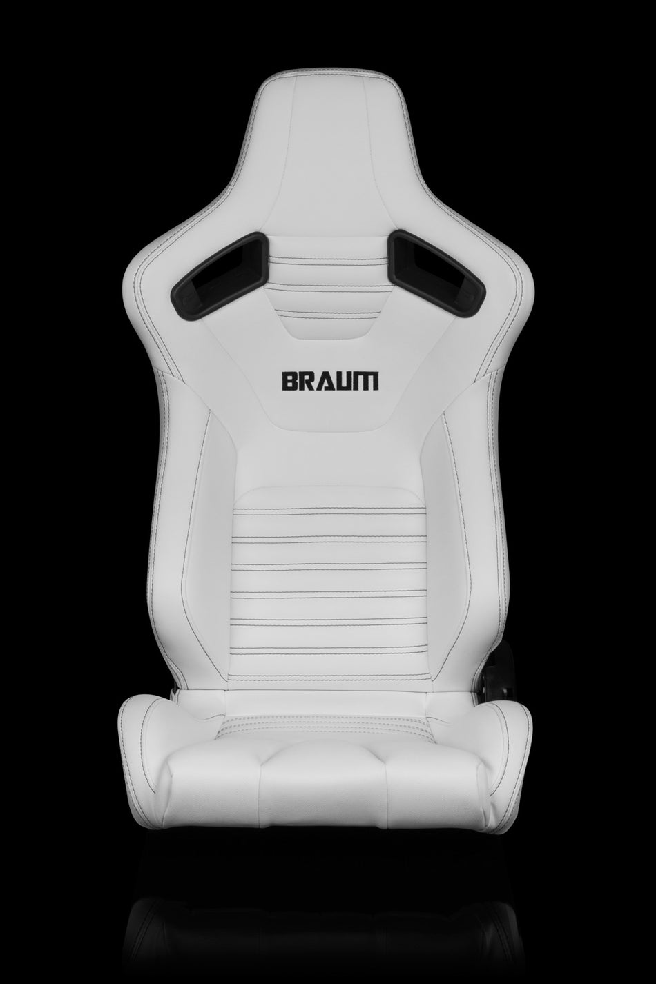 Elite-X Series Sport Seats - White Leatherette / Carbon Fiber (Black Stitching)