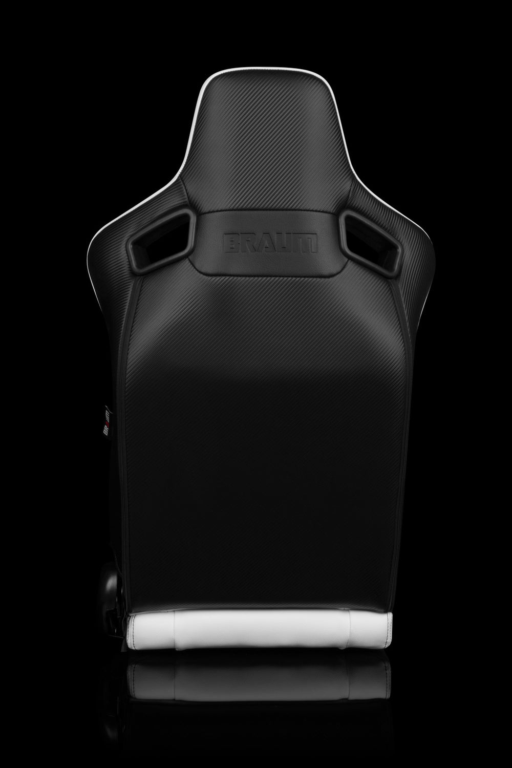 Elite-X Series Sport Seats - White Leatherette / Carbon Fiber (Black Stitching)