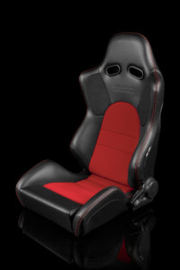 ADVAN SERIES RACING SEATS (BLACK & RED) – PAIR