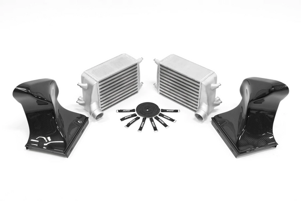 AMS Performance Intercooler Upgrade Kit with Carbon Fiber Shrouds for Porsche 991.2 Carrera Base / S / 4S / T / GTS