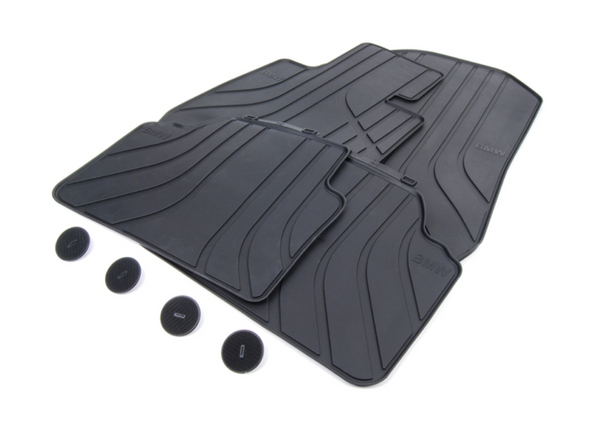 BMW E90 - OEM Rubber Floor Mats Front and Rear - Black