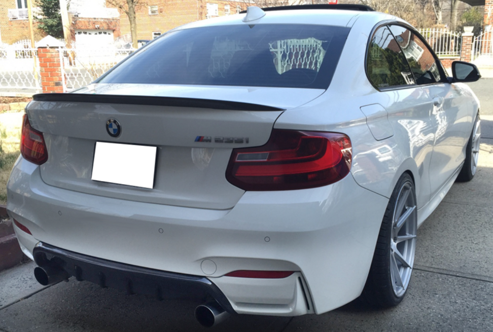 BMW F22 Carbon Fiber Diffuser - M Style (For vehicles with M Performance Rear Bumper Only)