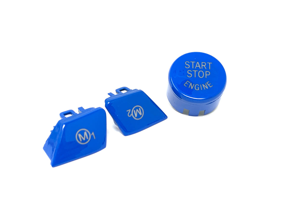 BMW F80 M3, F82 M4 and F83 M3 Blue Start/Stop Button & M1 and M2 Combo