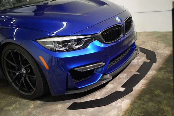 ECPR lower splitter for a BMW F8X M3 or M4 CS-style carbon-fiber front lip