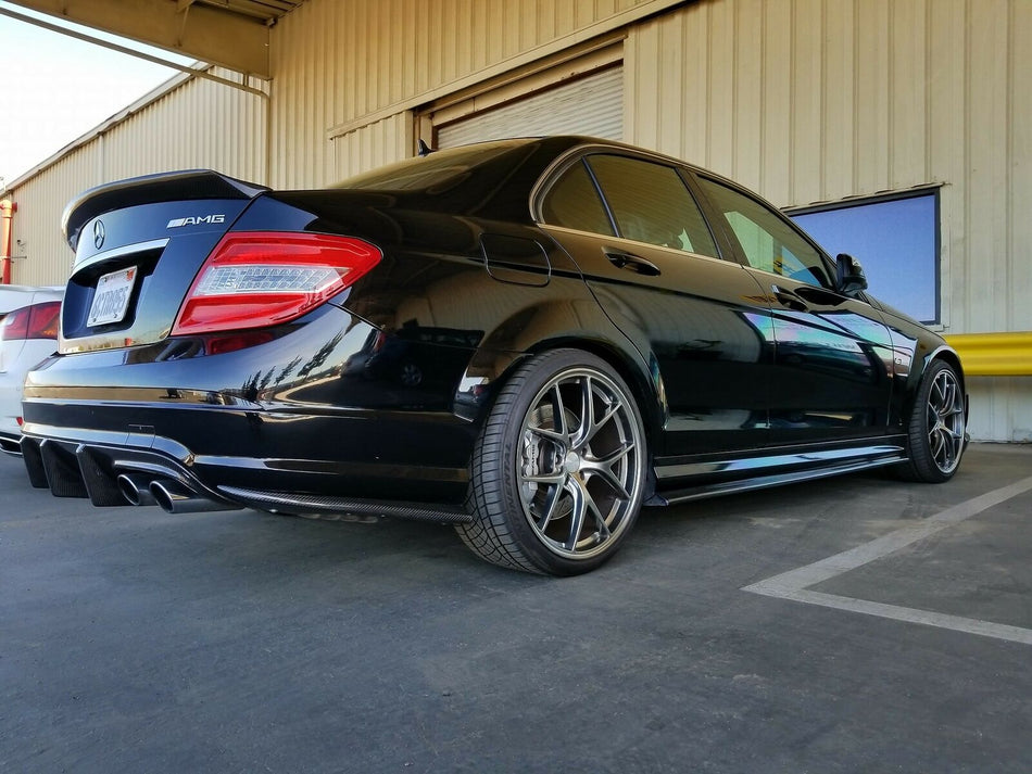 Mercedes W204 C63 Carbon Fiber Side Skirt Extensions