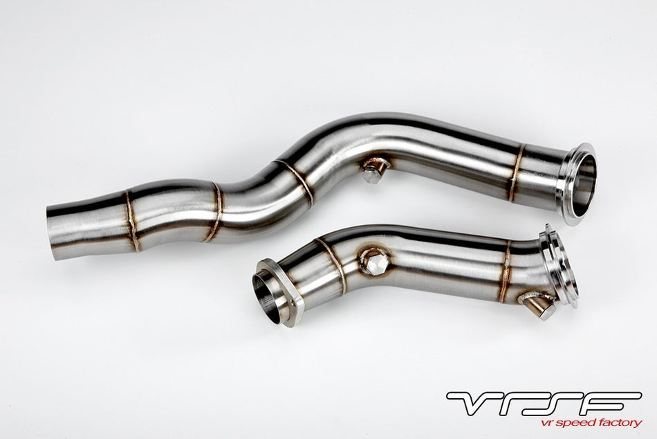 VRSF 3" Cast Stainless Steel Catless Downpipes 15-19 BMW M3 & M4 & M2 Competition S55 F80/F82/F87